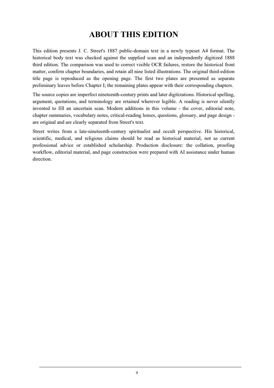 Opening page of the HIPS Books edition note for The Hidden Way Across the Threshold