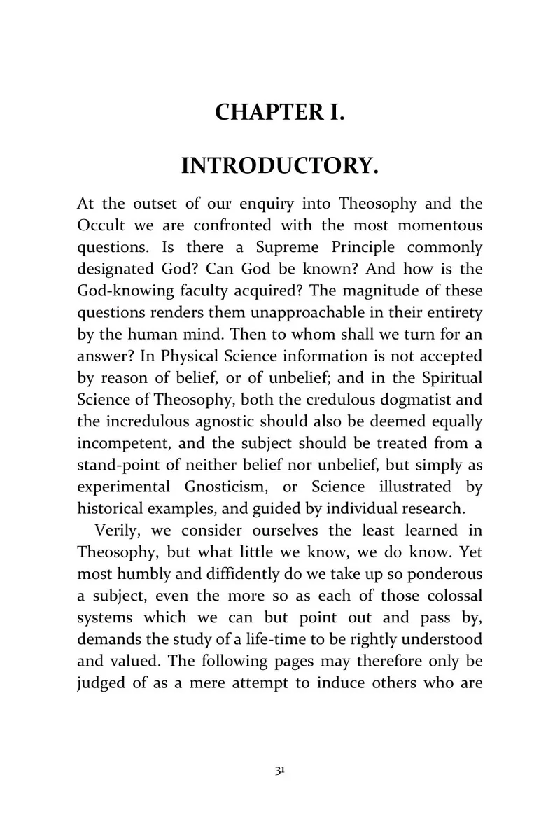 Page 31 of The Mystery of the Ages: Historical text: Chapter I opening