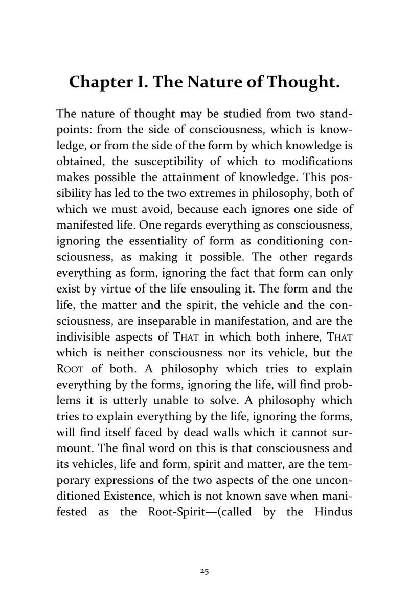 Page 25 of Thought Power: Its Control and Culture: Historical text: Chapter I opening