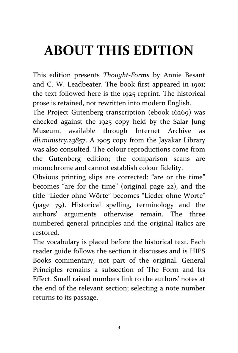 Page 3 of Thought-Forms: About this edition