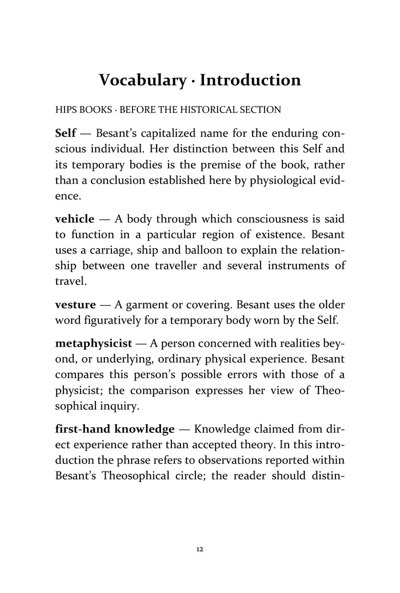 Page 12 of Man and His Bodies: Vocabulary before reading
