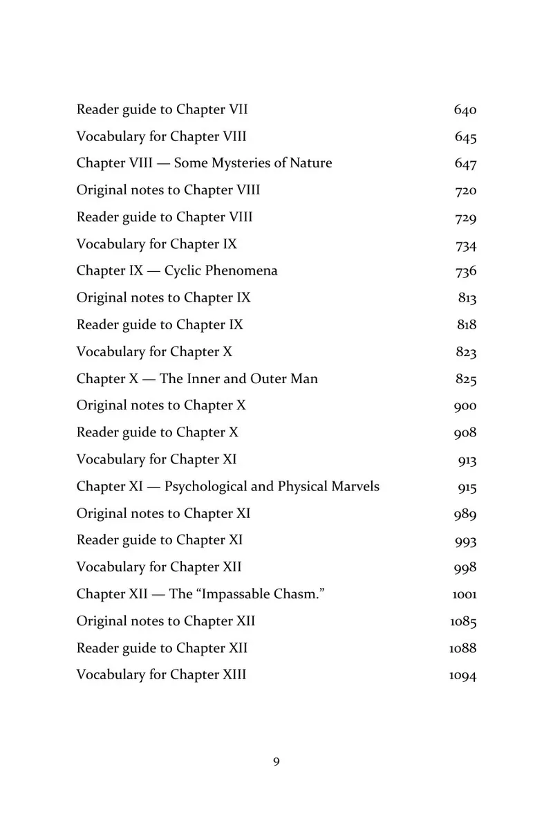 Page 9 of Isis Unveiled, Volume I: Science: Vocabulary before reading