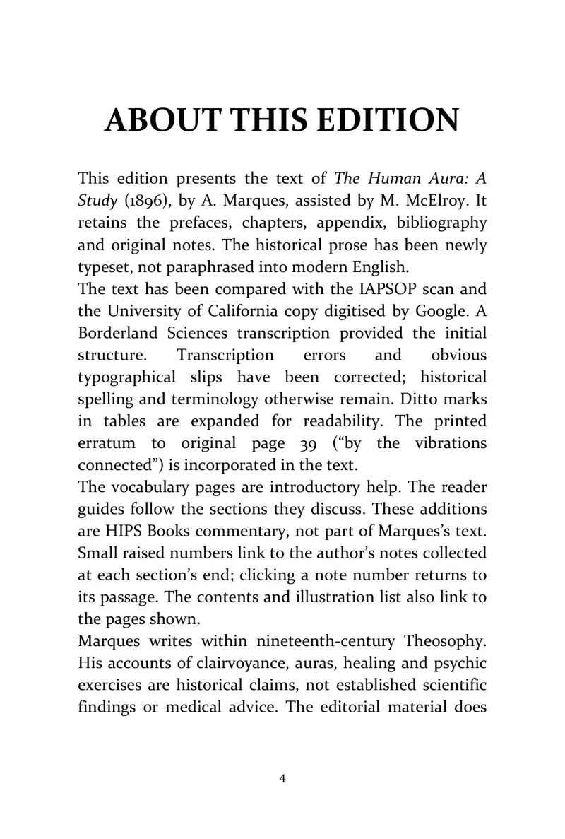 Page 4 of The Human Aura: A Study: About this edition