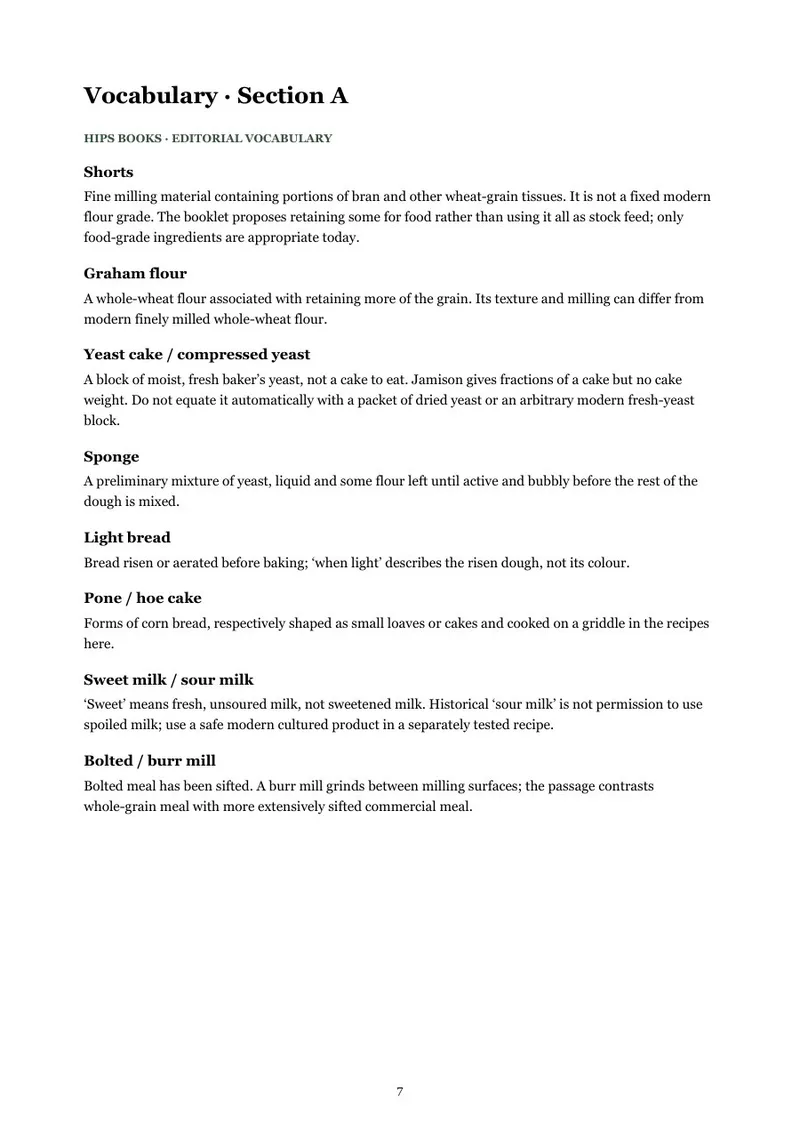 Page 7 of Methods of Saving Wheat, Meat, Sugar and Fat: Vocabulary before reading