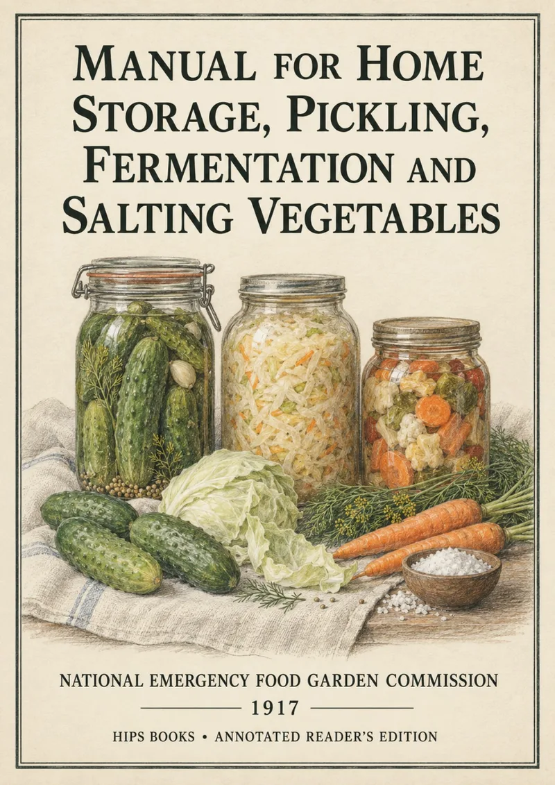Cover of the 1917 vegetable storage booklet